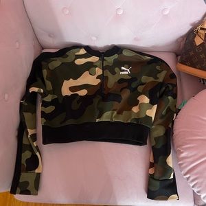 Puma cropped half zip